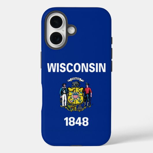 Apple iPhone 16 Hoesje, vlag van Wisconsin Case-Mate iPhone Case (Achterkant)