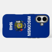 Apple iPhone 16 Hoesje, vlag van Wisconsin Case-Mate iPhone Case (Achterkant (horizontaal))