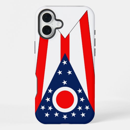 Apple iPhone 16 Plus Case-Mate Ohio-vlag Hoesje (Achterkant)