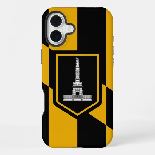 Apple iPhone 16 Plus Case-Mate, vlag van Baltimore Hoesje (Achterkant)