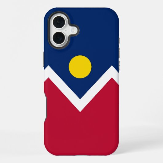 Apple iPhone 16 Plus Case-Mate, vlag van Denver Hoesje (Achterkant)