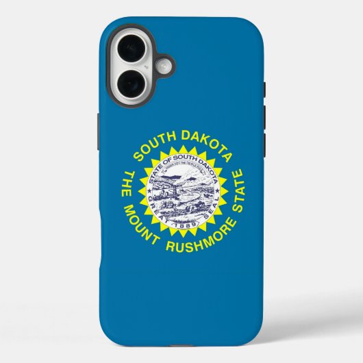 Apple iPhone 16 Plus Case-Mate vlag van South Dako Case (Achterkant)