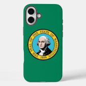 Apple iPhone 16 Plus Case, Washington State flag Case-Mate iPhone Case (Achterkant)