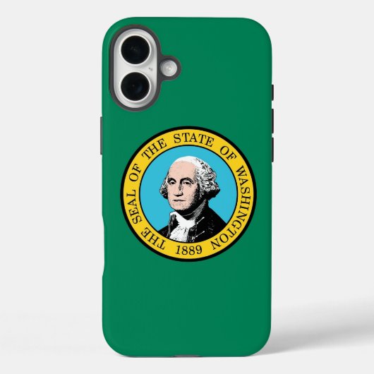 Apple iPhone 16 Plus Hoesje, Vlag van de staat Was Case-Mate iPhone Case (Achterkant)