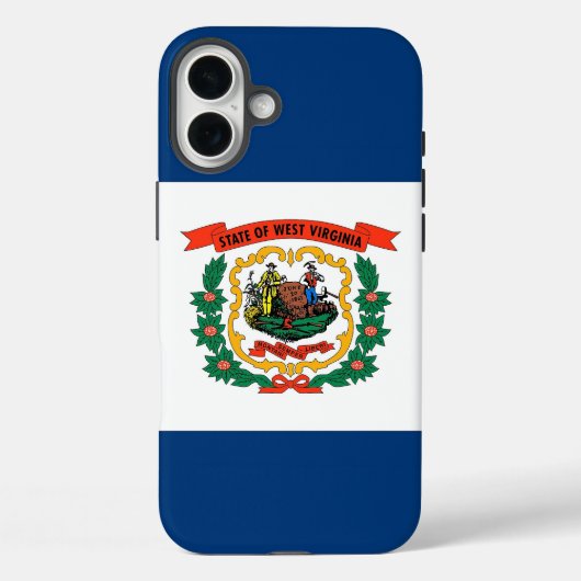 Apple iPhone 16 Plus Hoesje, West Virginia vlag Case-Mate iPhone Case (Achterkant)