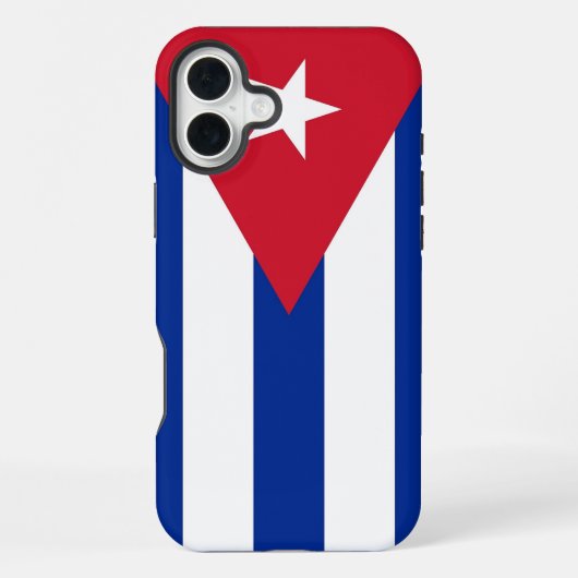 Apple iPhone 16 Plus Mate, Cubaanse vlag Hoesje (Achterkant)