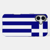 Apple iPhone 16 Plus Mate, Griekse vlag Hoesje (Achterkant horizontaal)