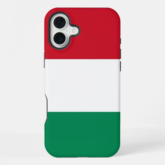 Apple iPhone 16 Plus Mate, Hongaarse vlag Hoesje (Achterkant)