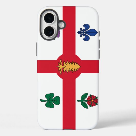 Apple iPhone 16 Plus Mate, vlag van Montreal Case-Mate iPhone Case (Achterkant)