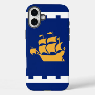 Apple iPhone 16 Plus Mate, vlag van Quebec City Hoesje