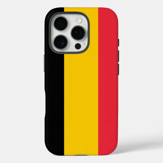 Apple iPhone 16 Pro Case-Mate, Belgische vlag Case-Mate iPhone Case (Achterkant)
