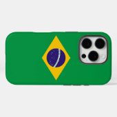 Apple iPhone 16 Pro Case-Mate, Braziliaanse vlag Case-Mate iPhone Case (Achterkant (horizontaal))