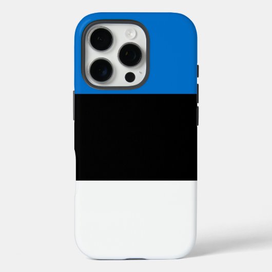Apple iPhone 16 Pro Case-Mate, Estlandse vlag Case-Mate iPhone Case (Achterkant)