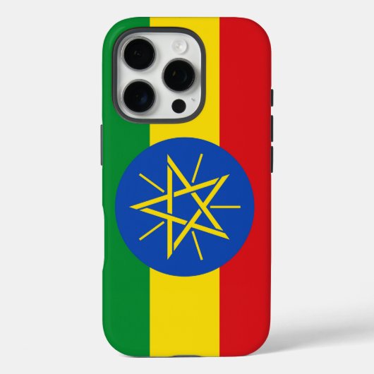 Apple iPhone 16 Pro Case-Mate, Ethiopië vlag Case-Mate iPhone Case (Achterkant)