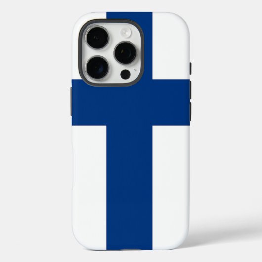 Apple iPhone 16 Pro Case-Mate, Finse vlag Case-Mate iPhone Case (Achterkant)