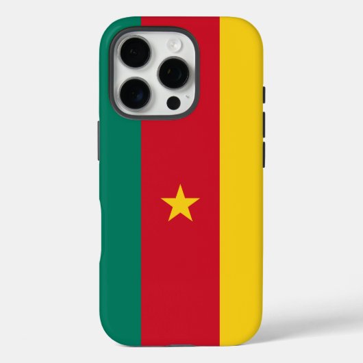 Apple iPhone 16 Pro Case-Mate, Kameroen vlag Case-Mate iPhone Case (Achterkant)