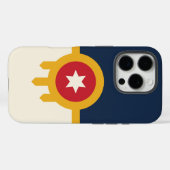 Apple iPhone 16 Pro Case-Mate, Tulsa City vlag Case-Mate iPhone Case (Achterkant (horizontaal))