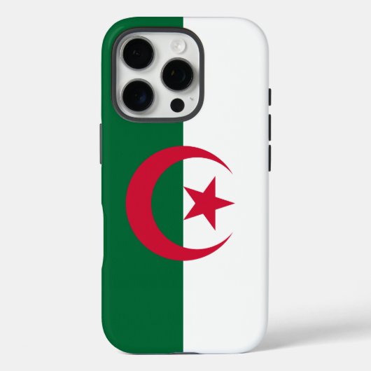 Apple iPhone 16 Pro Case-Mate, Vlag van Algerije Case-Mate iPhone Case (Achterkant)