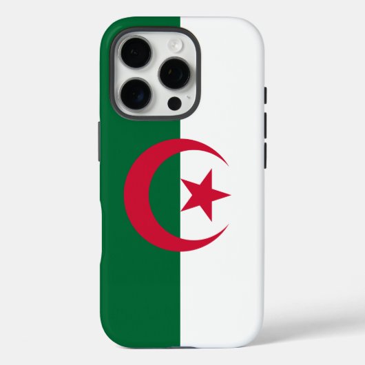 Apple iPhone 16 Pro Case-Mate, vlag van Algerije Case-Mate iPhone Case (Achterkant)