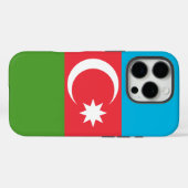 Apple iPhone 16 Pro Case-Mate, vlag van Azerbeidzj Case-Mate iPhone Case (Achterkant (horizontaal))