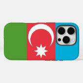 Apple iPhone 16 Pro Case-Mate, vlag van Azerbeidzj Case-Mate iPhone Case (Achterkant (horizontaal))