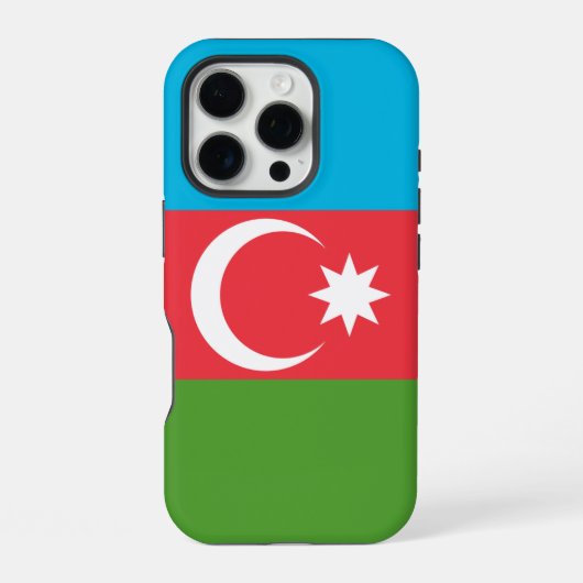 Apple iPhone 16 Pro Case-Mate, vlag van Azerbeidzj Hoesje (Achterkant)