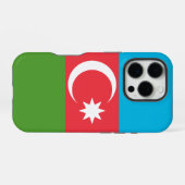 Apple iPhone 16 Pro Case-Mate, vlag van Azerbeidzj Hoesje (Achterkant horizontaal)
