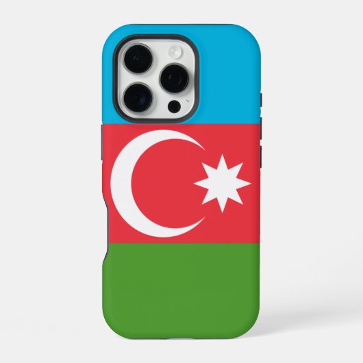 Apple iPhone 16 Pro Case-Mate, vlag van Azerbeidzj Hoesje (Achterkant)
