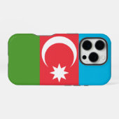 Apple iPhone 16 Pro Case-Mate, vlag van Azerbeidzj Hoesje (Achterkant horizontaal)