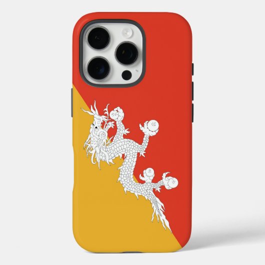 Apple iPhone 16 Pro Case-Mate, vlag van Bhutan Case-Mate iPhone Case (Achterkant)