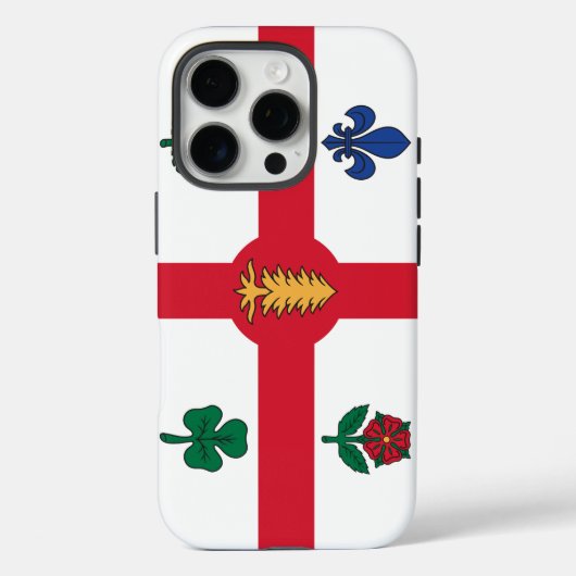 Apple iPhone 16 Pro Case-Mate, vlag van Montreal Case-Mate iPhone Case (Achterkant)