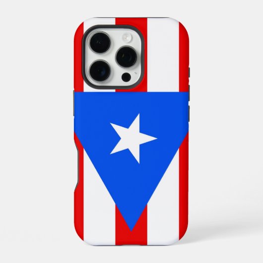 Apple iPhone 16 Pro Case-Mate, vlag van Puerto Ric Hoesje (Achterkant)
