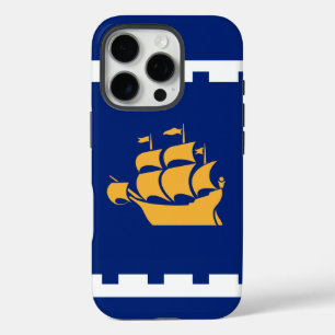 Apple iPhone 16 Pro Case-Mate, vlag van Quebec Cit Hoesje