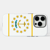 Apple iPhone 16 Pro Case-Mate, vlag van Rhode Isla Case-Mate iPhone Case (Achterkant (horizontaal))