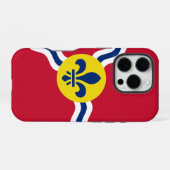Apple iPhone 16 Pro Case-Mate, vlag van St. Louis Hoesje (Achterkant horizontaal)