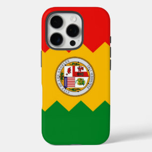 Apple iPhone 16 Pro Hoesje-Mate, vlag van Los Ange Hoesje