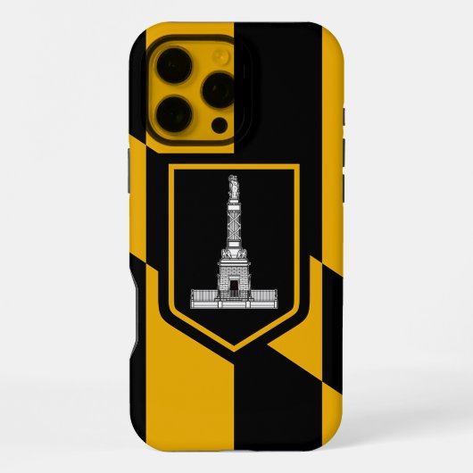 Apple iPhone 16 Pro Max Hoesje, Baltimore vlag Hoesje (Achterkant)