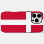 Apple iPhone 16 Pro Max Hoesje, Deense vlag Case-Mate iPhone Case (Achterkant (horizontaal))