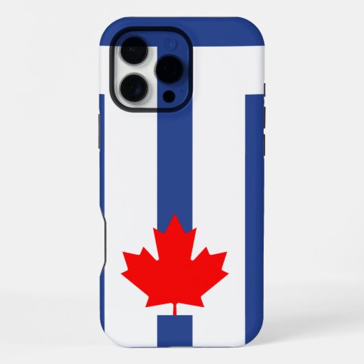 Apple iPhone 16 Pro Max Hoesje, Toronto vlag Hoesje (Achterkant)