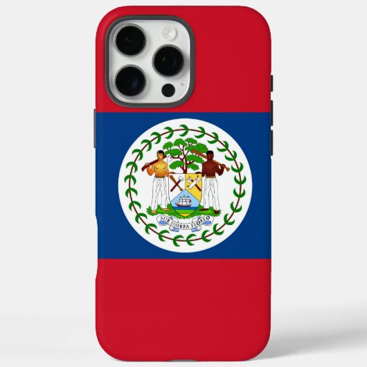Apple iPhone 16 Pro Max Hoesje, Vlag van Belize Case-Mate iPhone Case (Achterkant)