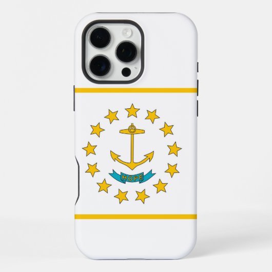 Apple iPhone 16 Pro Max Hoesje, vlag van Rhode Isl Hoesje (Achterkant)