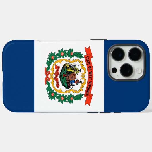 Apple iPhone 16 Pro Max, West Virginia flag Case-Mate iPhone Case (Achterkant (horizontaal))