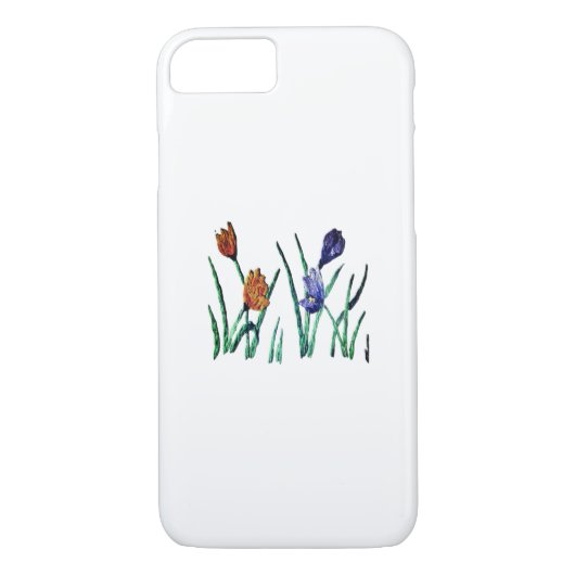 Apple iPhone 8/7 hoesje bloemstijl ontwerp (Achterkant)