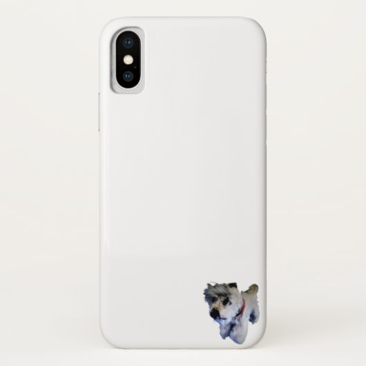 APPLE iPHONE X HOESJE KLEIN HONDENONTWERP (Achterkant)