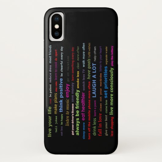 Apple iPhone X Hoesje Telefoon Case Resoluties Cit (Achterkant)