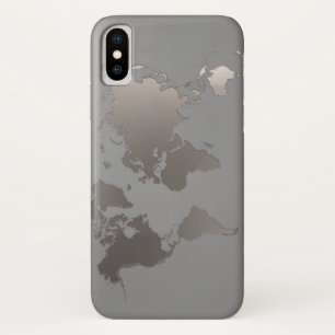 Apple iPhone X Hoesje Wereldkaart Business Travel