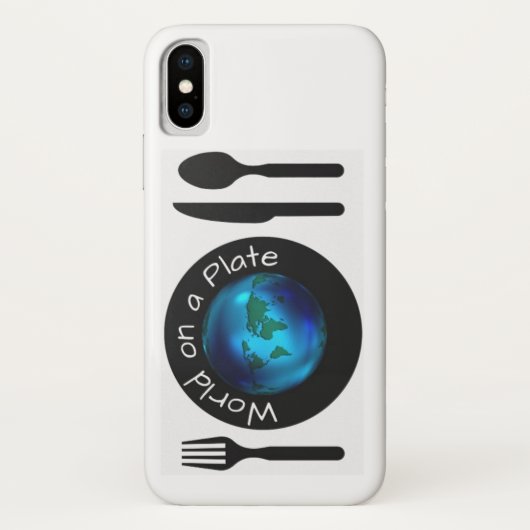 Apple iPhone X Hoesje World On A Plate (Achterkant)