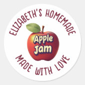 Apple Jam Ronde Sticker (Voorkant)