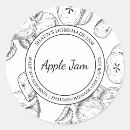 Apple Jam Sketch Modern label