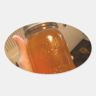 Apple Jelly Canning Jar Ovale Sticker